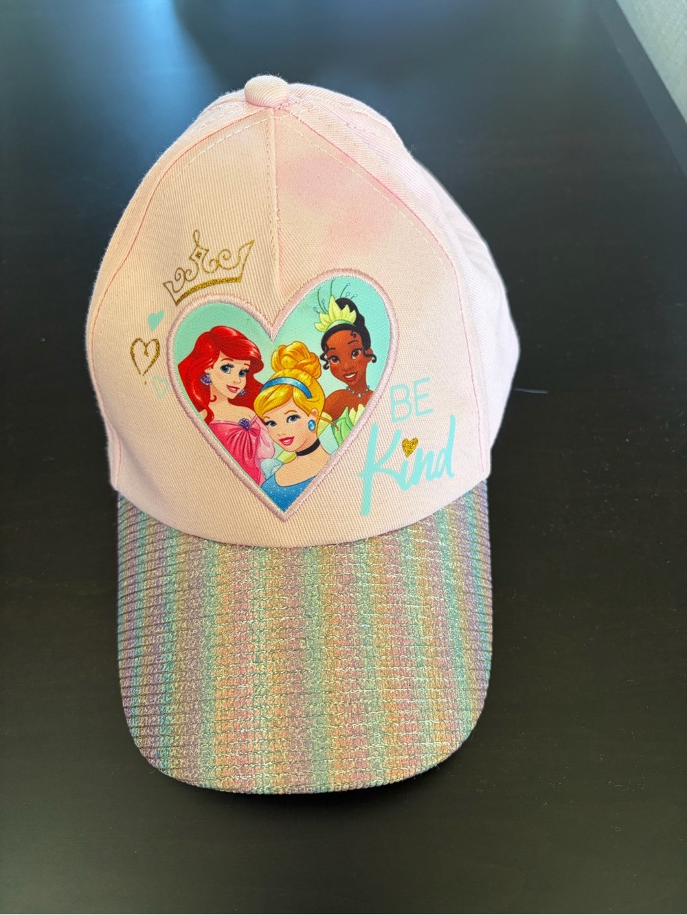 Disney Princess “Be Kind” Pink Adjustable Baseball Cap Hat Girls
